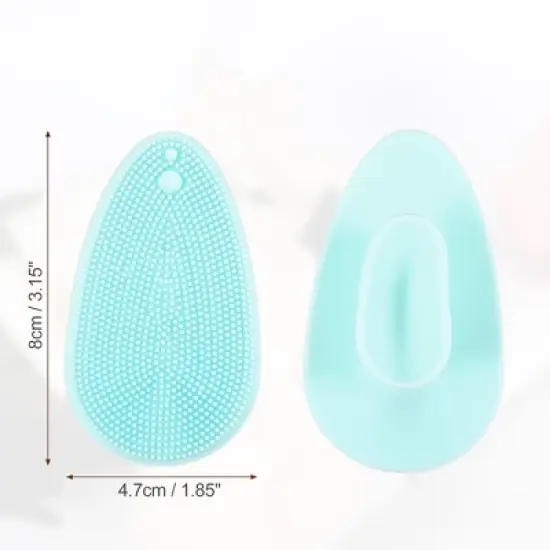 Unique Bargains Silicone Soft Face Scrub Cleansing Brush 3.15"x1.85"x1.14" 1 Pc image {4}