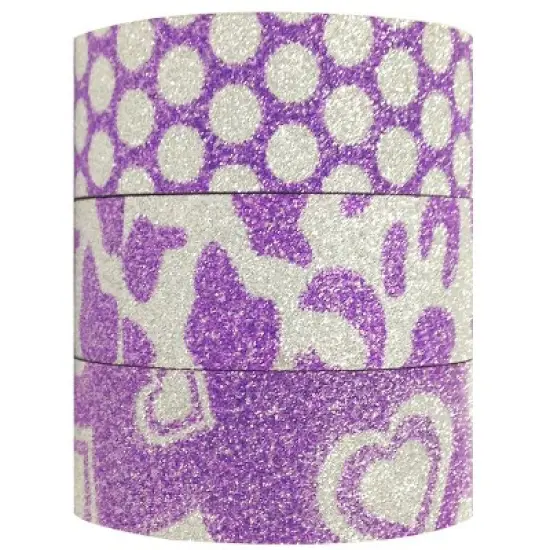 Wrapables Purple Power Japanese Washi Masking Tape (Set of 3) image {1}
