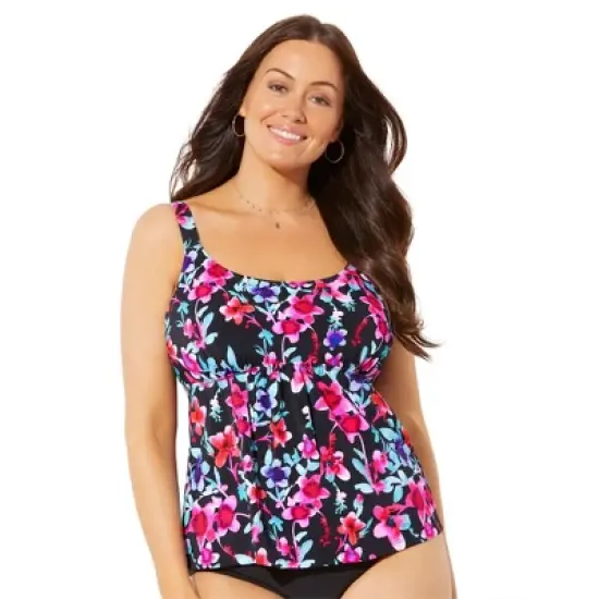 Swimsuits for All Women&rsquo;s Plus Size Flared Tankini Top image {11}