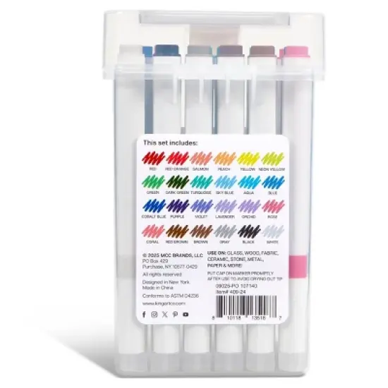KINGART Acrylic Paint Markers 24 Colors image {10}