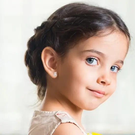 Girls' My Teddy Bear Screw Back Sterling Silver Earrings - In Season Jewelry image {2}