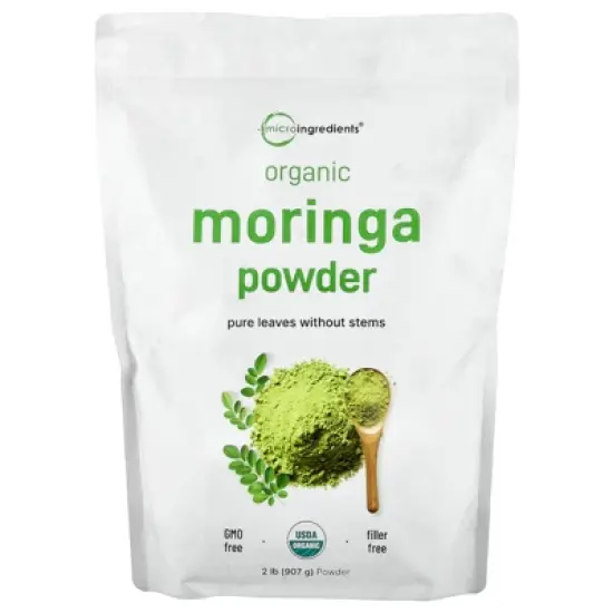 Micro Ingredients Organic Moringa Powder, 2 lb (907 g) image {2}