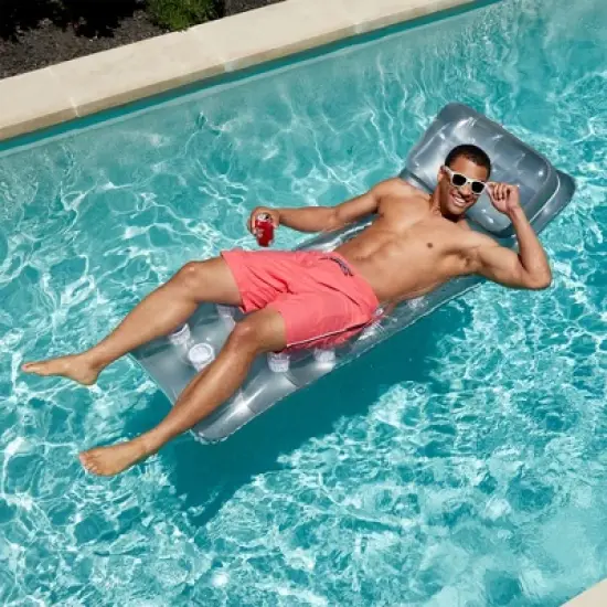 Intex 58894EP 18-Pocket French Mattress Suntanner Pool Lounger Float w/ Headrest image {4}