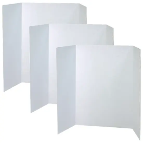 Pacon Presentation Board, White, Single Wall, 48" x 36", Pack of 3 image {1}