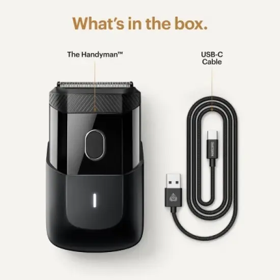 MANSCAPED The Handyman Compact Face Shaver, Portable SkinSafe Men's Travel Facial Hair Electric Razor image {3}