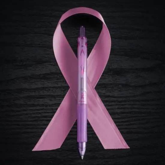 Pilot 3pk Acroball Breast Cancer Awareness Ballpoint Pens Fine Point 0.7mm Black Ink image {3}