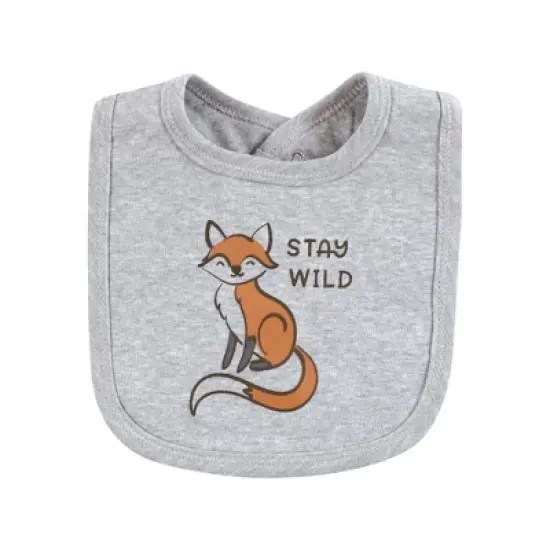 Touched by Nature Unisex Baby Organic Cotton Bibs, Dreamy Woodland, One Size image {2}