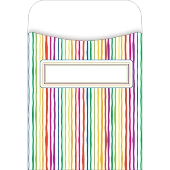 4pk 30ea Groovy Peel & Stick Library Pockets - Barker Creek: Back to School Teaching Aid, 120 Pieces, All Ages image {3}