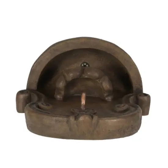 Fraser Outdoor 2-Tier Single Spout Fountain - Light Brown - Christopher Knight Home image {4}