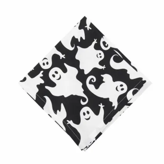C&F Home Hey Boo Ghosts Halloween 100% Cotton Cloth Napkins Set of 6 image {1}