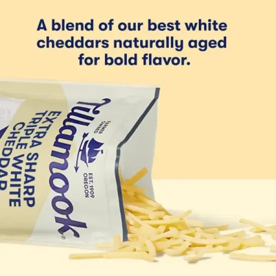 Tillamook Shredded Extra Sharp Triple White Cheddar Cheese - 6oz image {2}