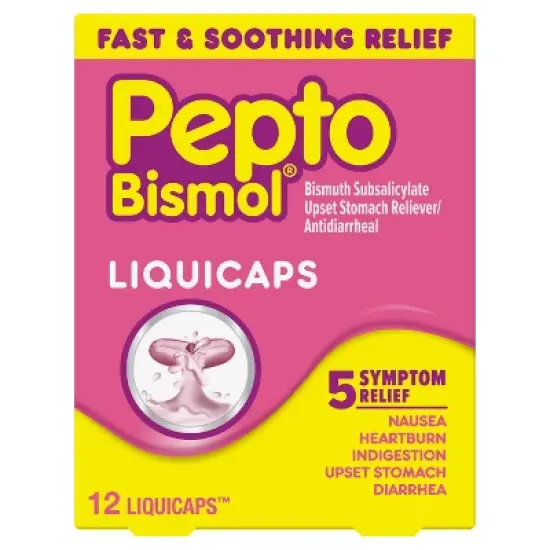 Pepto-Bismol 5 Symptom Stomach Relief - Liquicaps image {13}