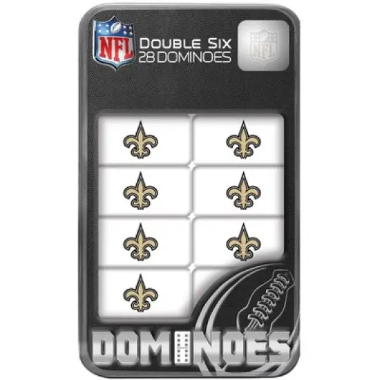 MasterPieces Officially Licensed NFL New Orleans Saints 28 Piece Dominoes Game for Adults image {1}