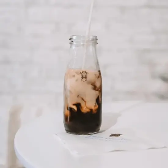 Almond Cow Glass Milk Bottles - (Set of 2) image {4}