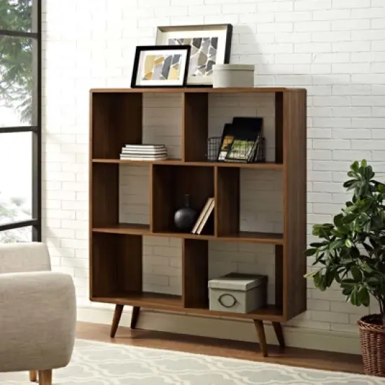 52" Realm Bookshelf Walnut - Modway image {4}