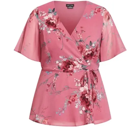 Women's Plus Size Josephine Top - rosey | CITY CHIC image {2}