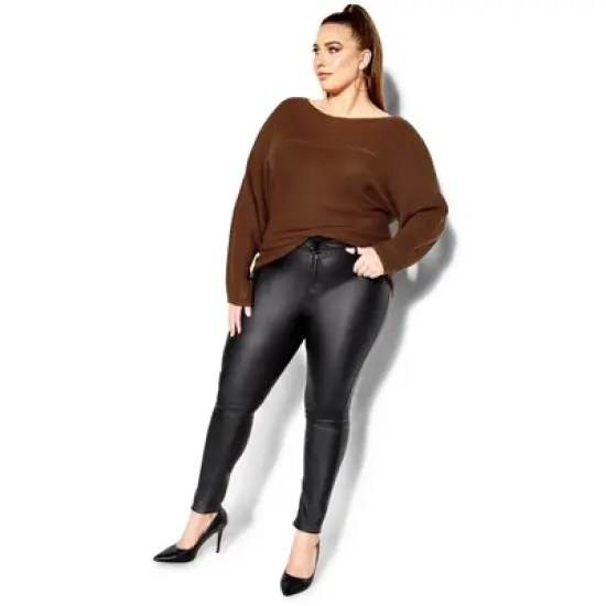 Women's Plus Size Romance Sweater - copper | CITY CHIC image {4}