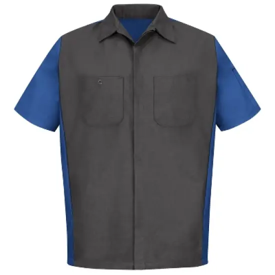 Red Kap&reg; Men's Short Sleeve Two-Tone Crew Shirt image {4}