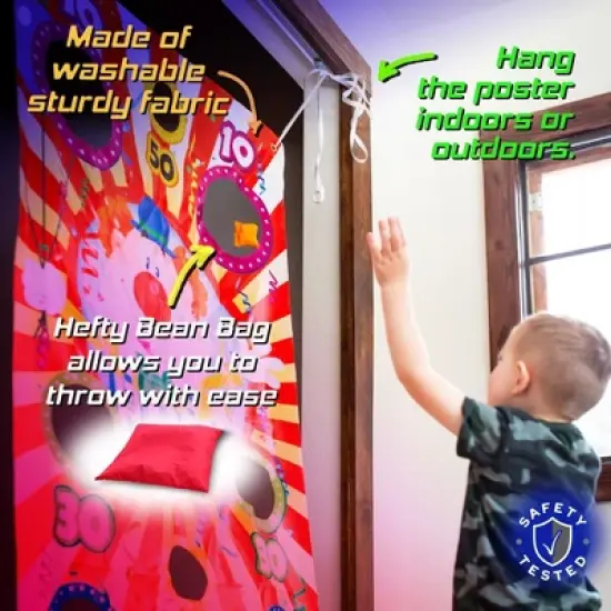 New-Bounce Bean Bag Can Toss Games - 2 in 1 Family Carnival Game Set image {4}