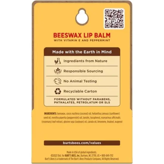 Burt's Bees Lip Balm - Beeswax - 2pk/0.30oz image {6}