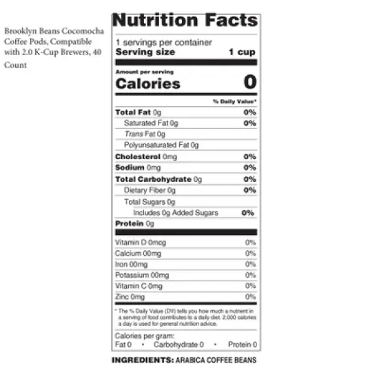 Brooklyn Beans Flavored Cocomocha Coffee Pods,Compatible Keurig 2.0 Brewers,40Ct image {2}