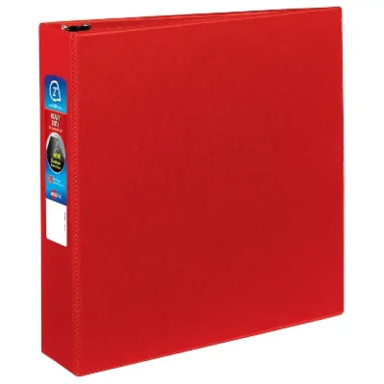 Avery Heavy-Duty Binder, 2" One-Touch Rings, 540-Sheet Capacity, DuraHinge, Red (79582) image {7}