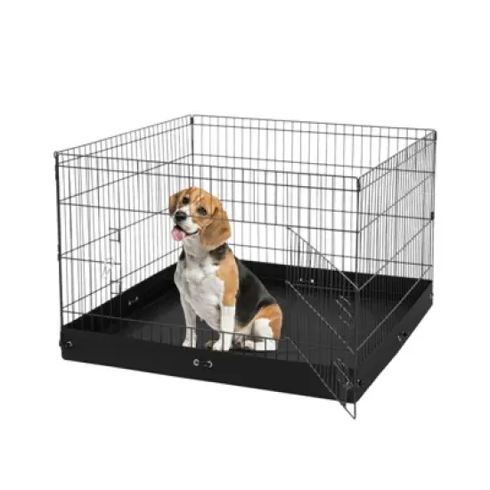 VEVOR Dog Playpen, 4 Pcs 24 x 36 in Panels Foldable Metal Pet Exercise Pen, Dog Fence Indoor and Outdoor Pen with Door and 600D Oxford Fabric image {8}