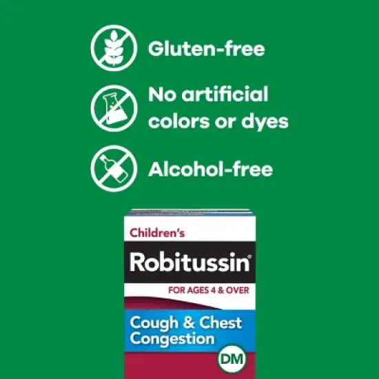Robitussin Children's Cough & Chest Congestion Liquid - Fruit Punch - 4 fl oz image {7}