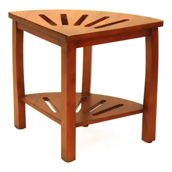 Oceanstar Corner Spa Bench Seat with Storage Shelf. image {4}