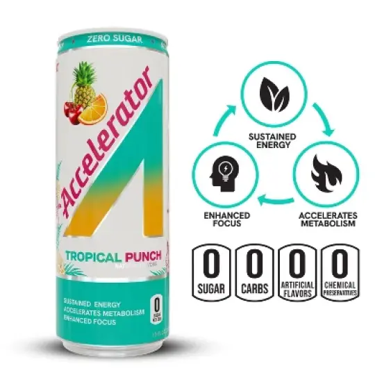 Accelerator Active Energy Tropical Punch Energy Drink - 12 fl oz Can image {1}