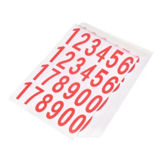 Unique Bargains Office Warehouse Self-Adhesive 12345178900 Mailbox Number Stickers 20 Sheets image {5}