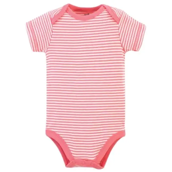 Touched by Nature Baby Girl Organic Cotton Bodysuits 5pk, Rosebud image {4}