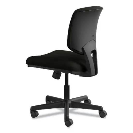 HON Volt Series Leather Task Chair, Supports Up to 250 lb, 18" to 22.25" Seat Height, Black image {2}