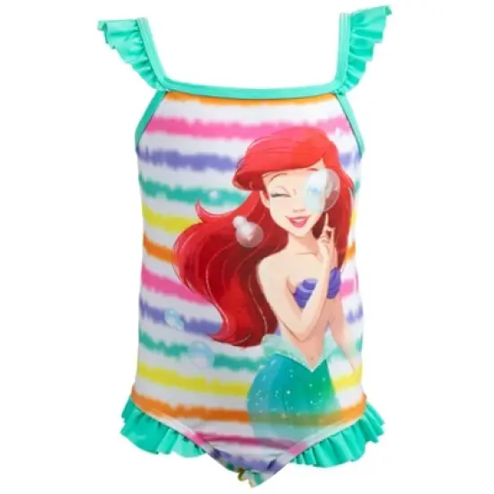 Disney The Little Mermaid Princess Ariel Girls One Piece Bathing Suit Little Kid to Big Kid image {7}