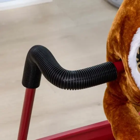 Qaba Kids Spring Rocking Horse, Ride on Horse for Girls and Boys with Animal Sounds, Plush Horse Ride-on with Soft Feel, Interactive Toy for Kids image {5}