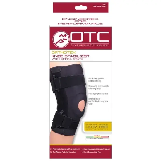 OTC Knee Stabilizer, Spiral Stays, Orthotex, Black image {3}