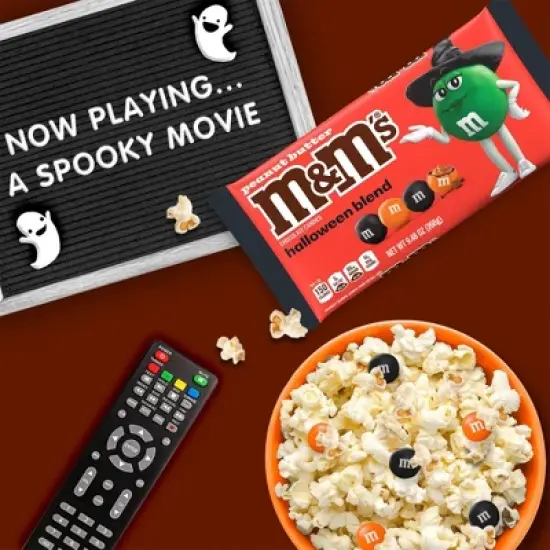 M&M's Peanut Butter Halloween Black and Orange Milk Chocolate Candy Bag - 9.48 oz image {4}