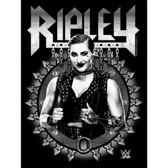 Boy's WWE Ripley Black and White Photo T-Shirt image {1}
