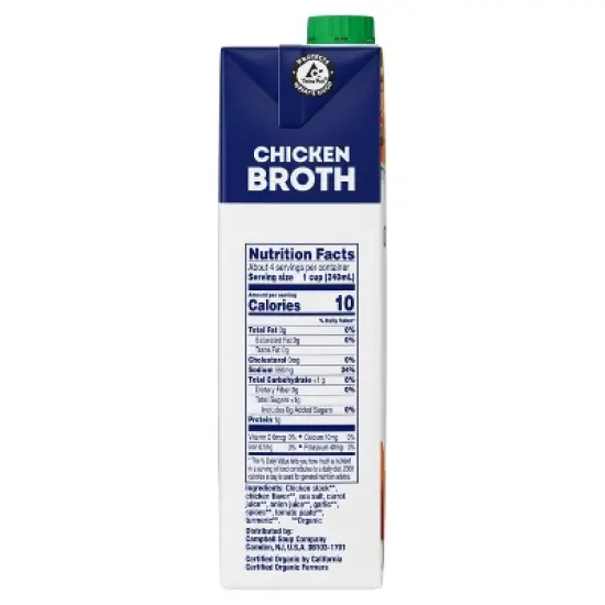 Swanson 100% Natural Gluten Free Organic Free-Range Chicken Broth - 32 oz image {11}