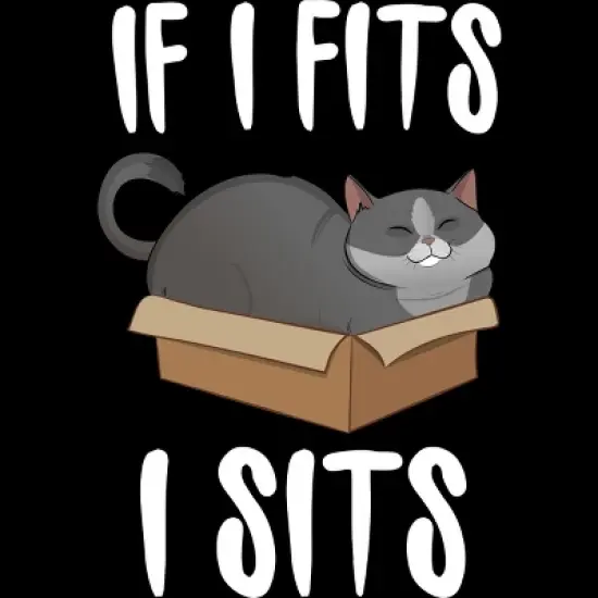 Junior's Design By Humans Cat In A box By Freshoutlook T-Shirt image {1}