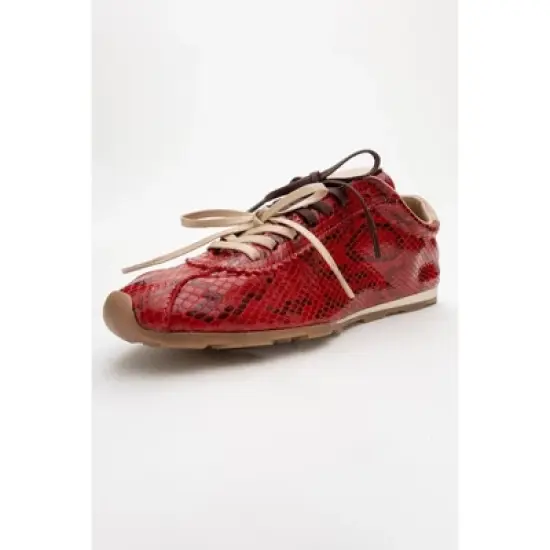 Crea - Red Leather Sneakers (Women) | Forever & Always Shoes image {3}