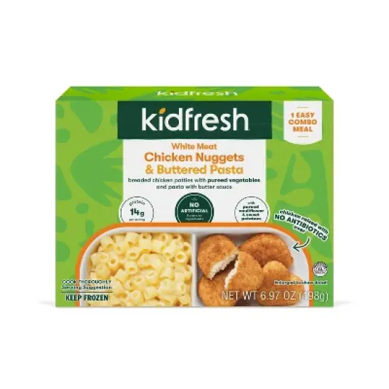 Kidfresh Frozen White Meat Chicken Nuggets & Buttered Pasta - 6.9oz image {1}
