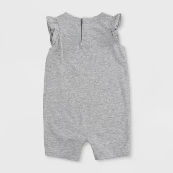 Levi's&reg; Baby Girls' Ruffle Sleeve Romper - Light Gray Heather image {1}