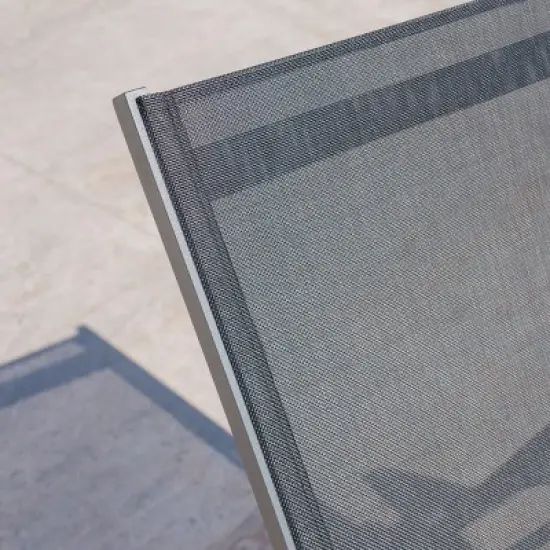 Christopher Knight Home Miller Outdoor Mesh and Aluminum Armless Adjustable Chaise Lounges (Set of 2) image {4}