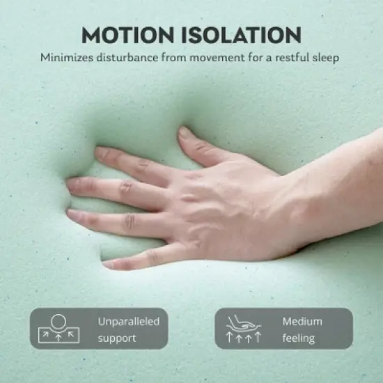 Ego 12" Medium Green Tea Adaptive Memory Foam Mattress image {6}