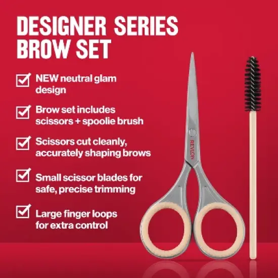 Revlon Designer Series with Brow Scissor and Spoolie Brush Set - 2pc image {2}