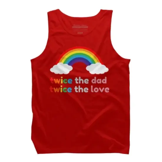 Design By Humans Rainbow Twice The Dad & Love By Tank Top image {4}