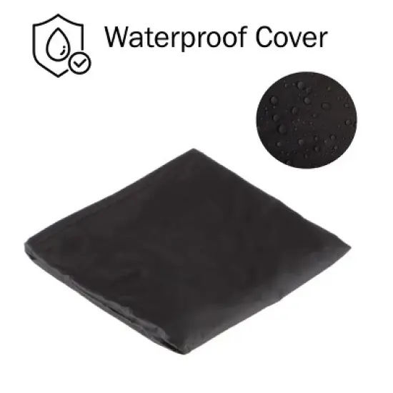 Nature Spring Outdoor Woodburning Star Fire Pit - 32" Square, Black image {3}