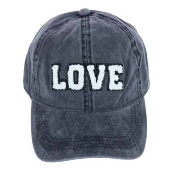 David & Young Women's Chenille Love Lettered Baseball Cap Hat image {3}