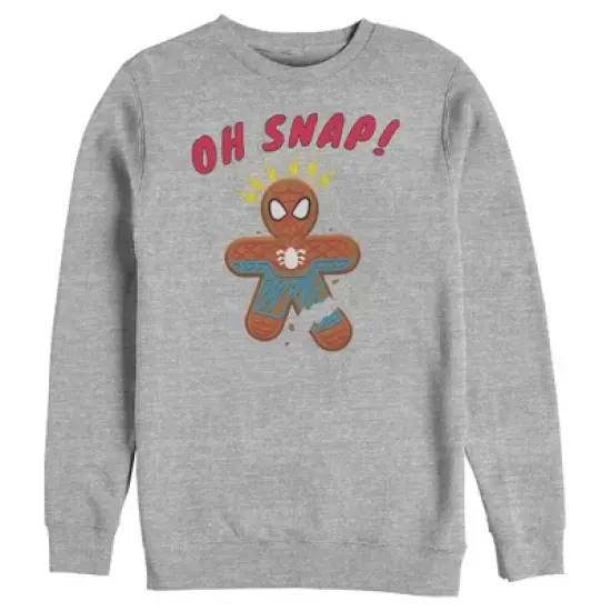 Men's Marvel Christmas Spider-Man Snap Gingerbread Cookie Sweatshirt image {2}